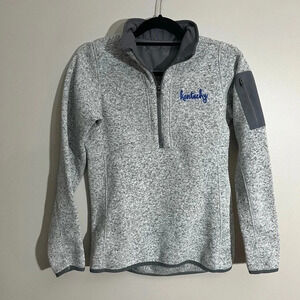 Kentucky Grey Knit Half Zip Pull Over Size S‎